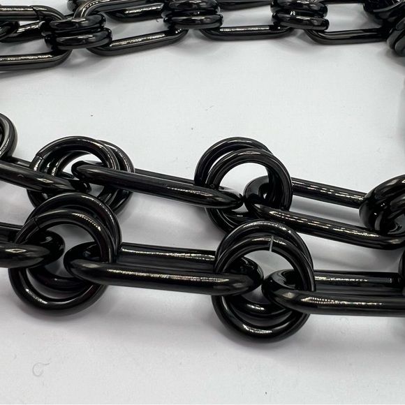 NEW MICHAEL KORS Gunmetal Long Link Chain Necklace 40” - Picture 10 of 11